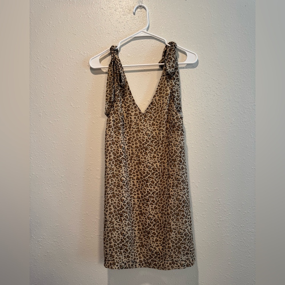 Pink Lily Leopard Print Mini Dress